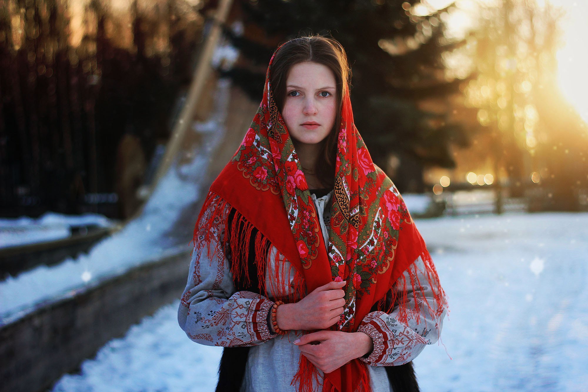 Girls in Slavic costumes in Jalandhar